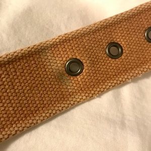 GAP Accessories - Gap Men's Tan Canvas & Leather Belt Large 40-44" GAP Accessories - Gap Men's Tan Canvas & Leather Belt Large 40-44"